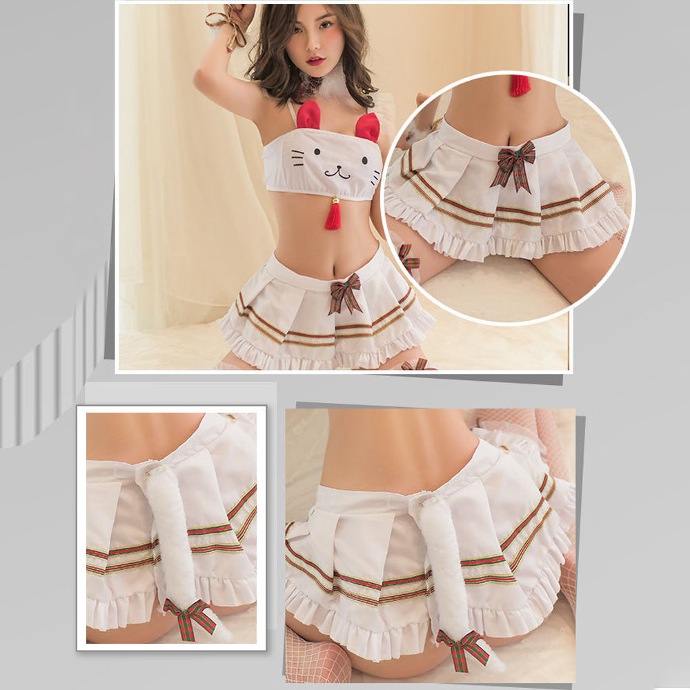 Bunny Cat Print Anime Lingerie