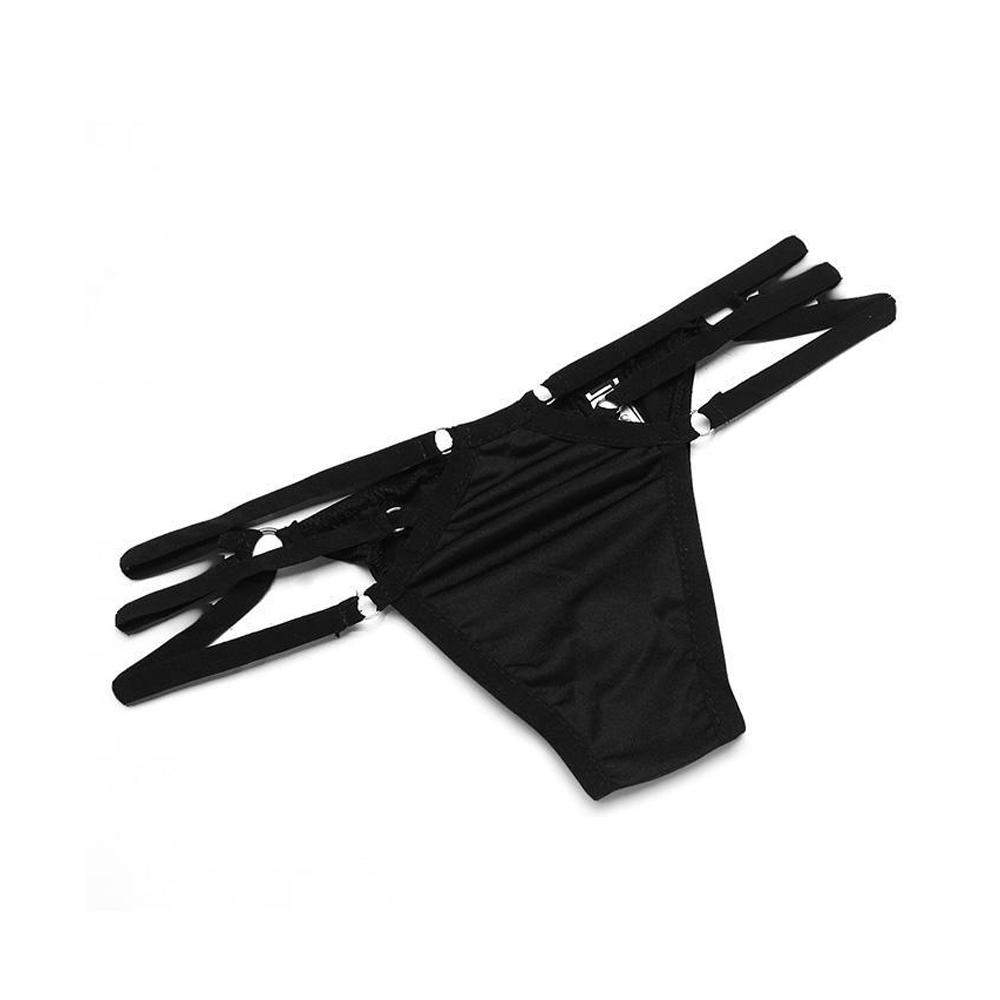 Black Plus Size Strappy Side Panty
