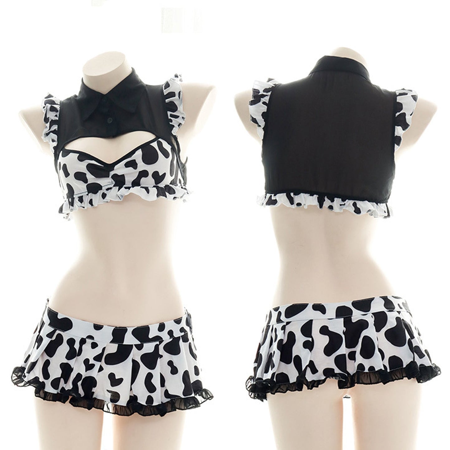Cow Print Lingerie Anime Outfit