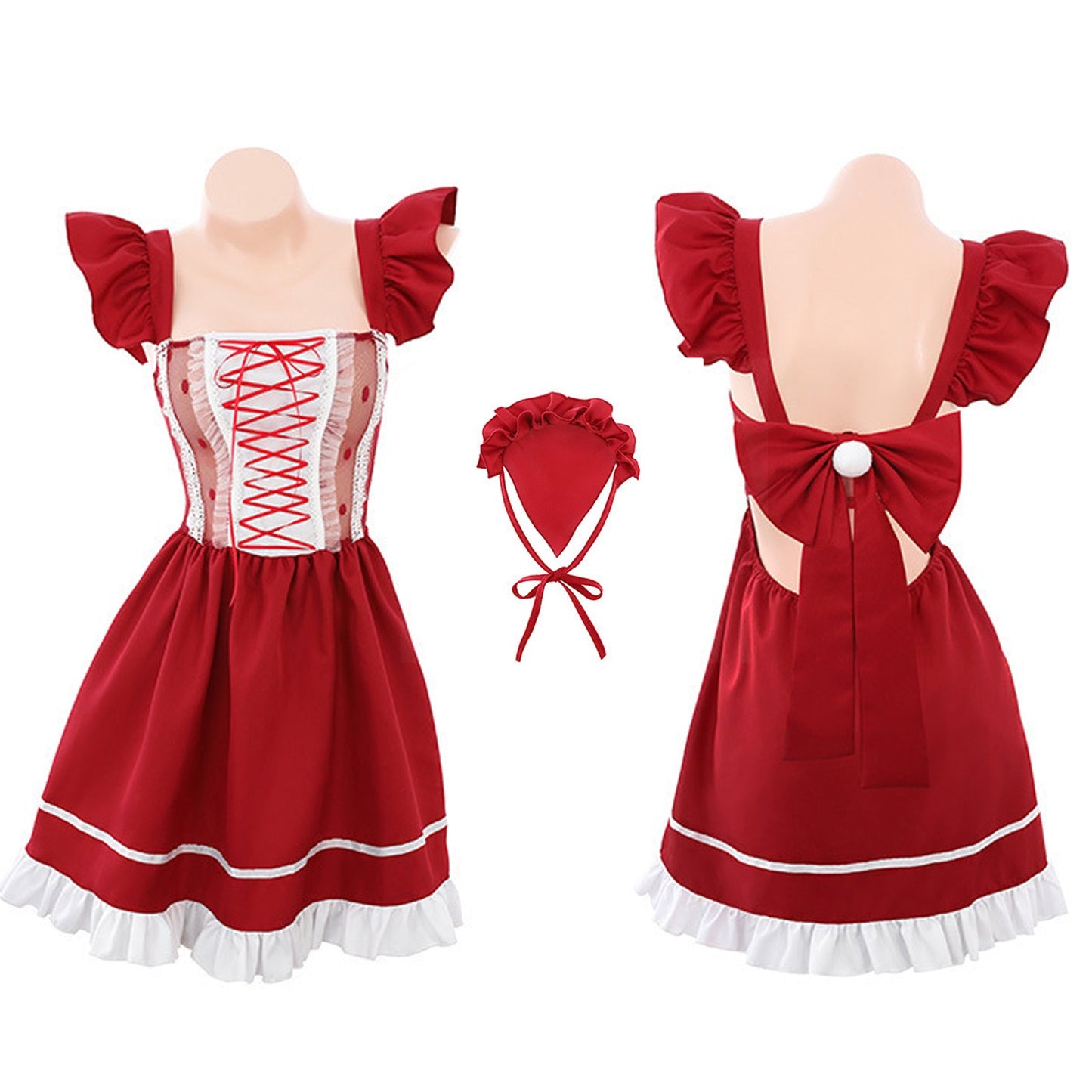 Red Lolita Cosplay Dress