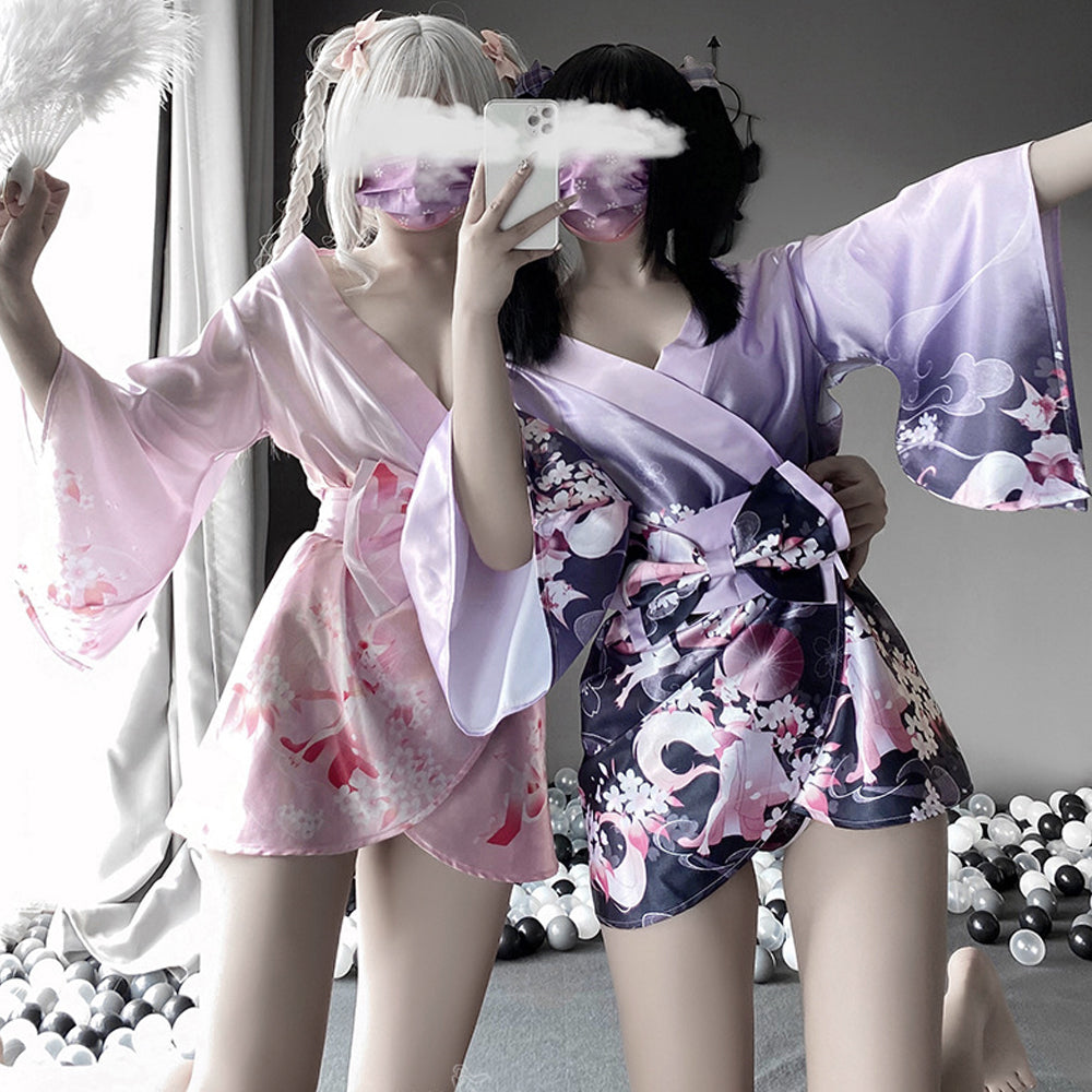 Amorino Floral Kimono Dress Geisha Costume