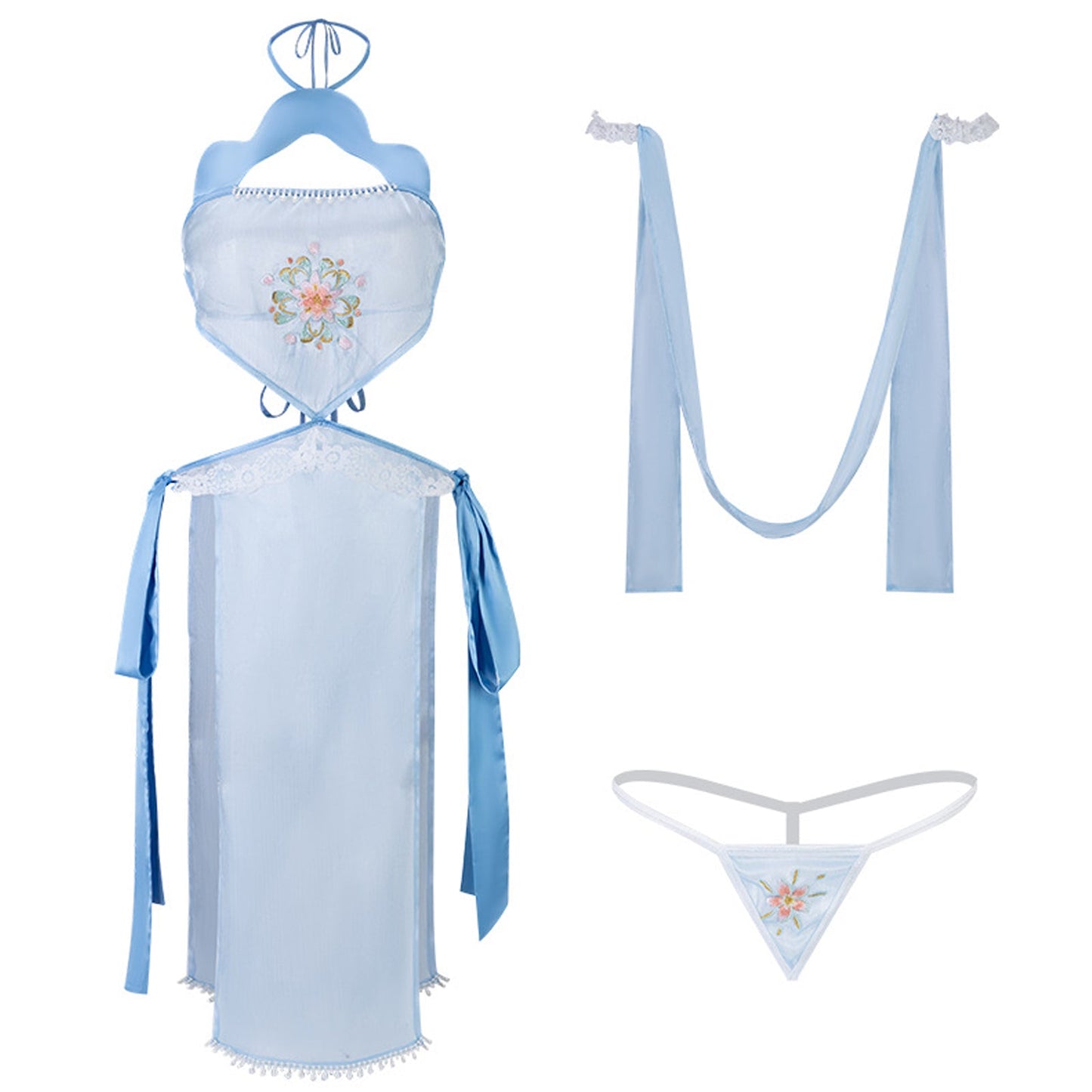 Geisha-inspired Maxi Dress Lingerie Set