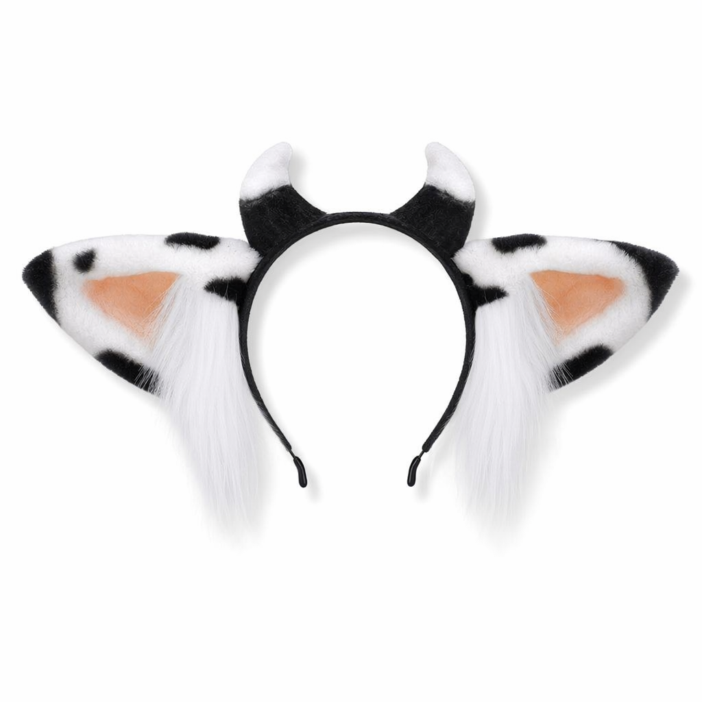 Cow Ear Cartoon Headband Cosplay Black
