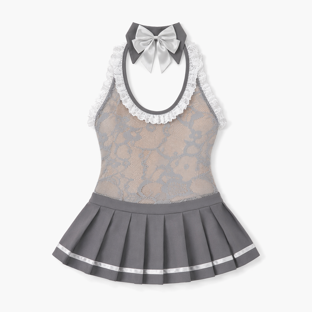 Amorino Schoolgirl Cosplay Outfit Grey