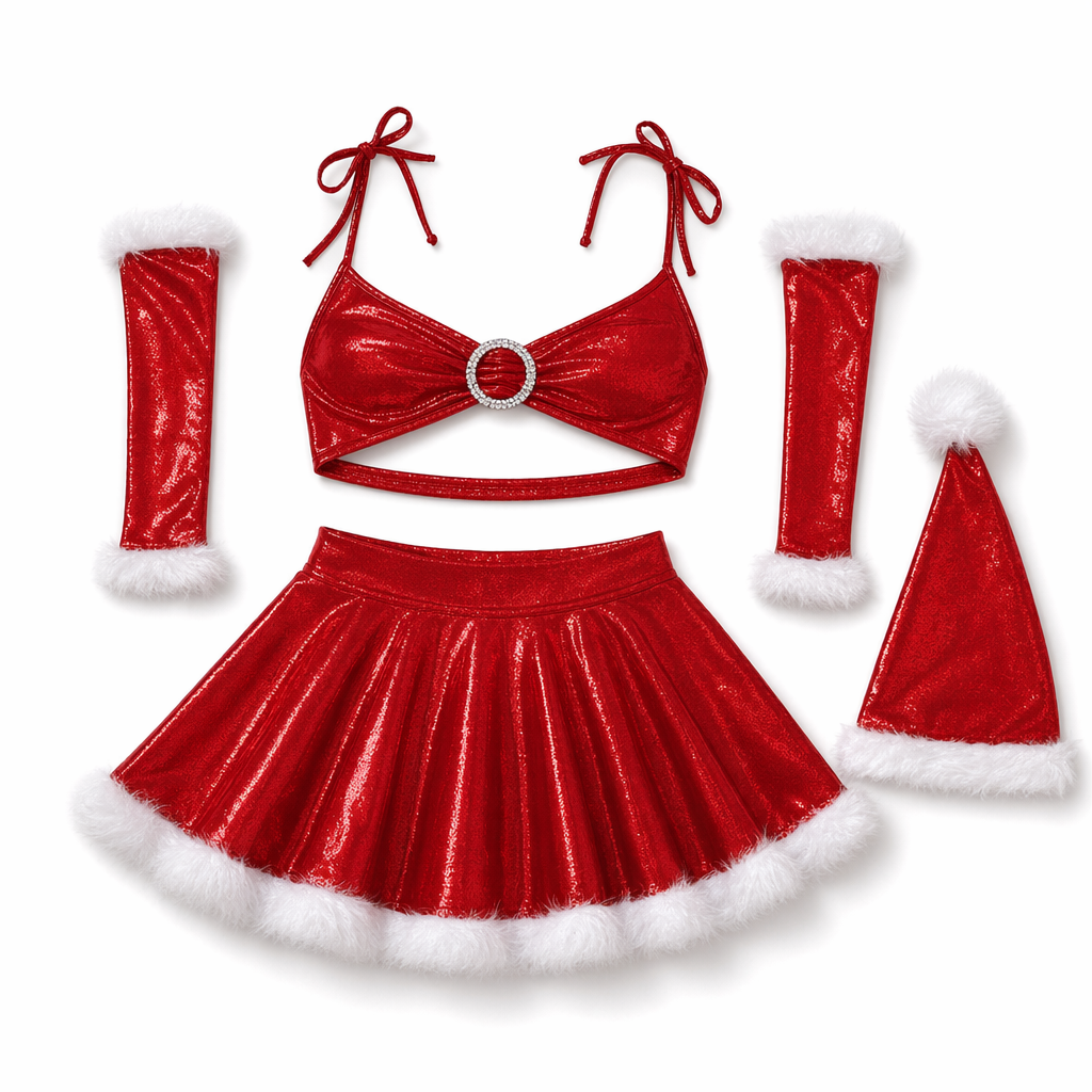 Santa Cosplay Christmas Costume Red