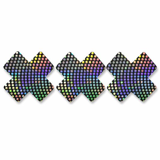 Black Reflective Polka Dot Nipple Covers 3-Pack