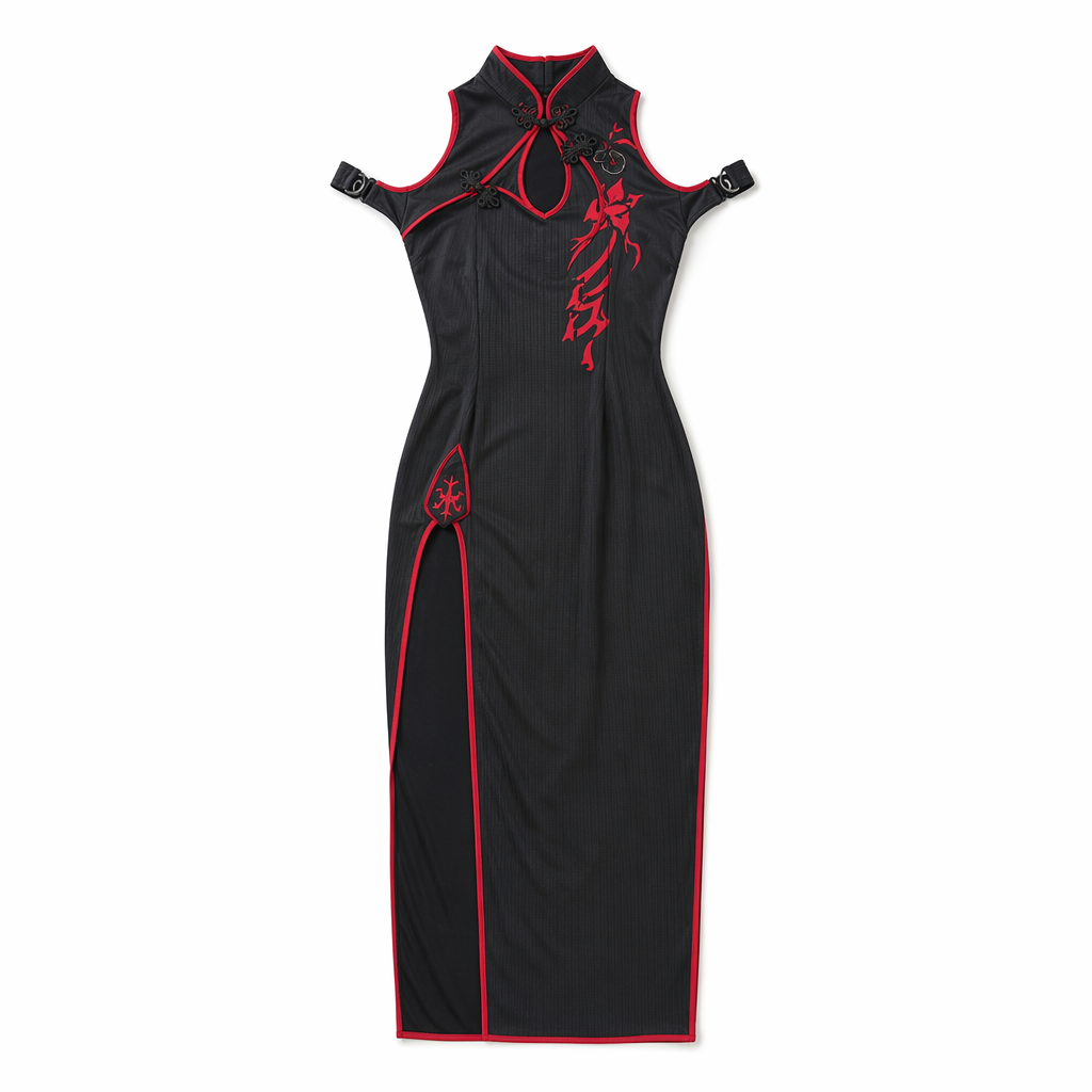 Cheongsam Cosplay Dress with High Side Split L