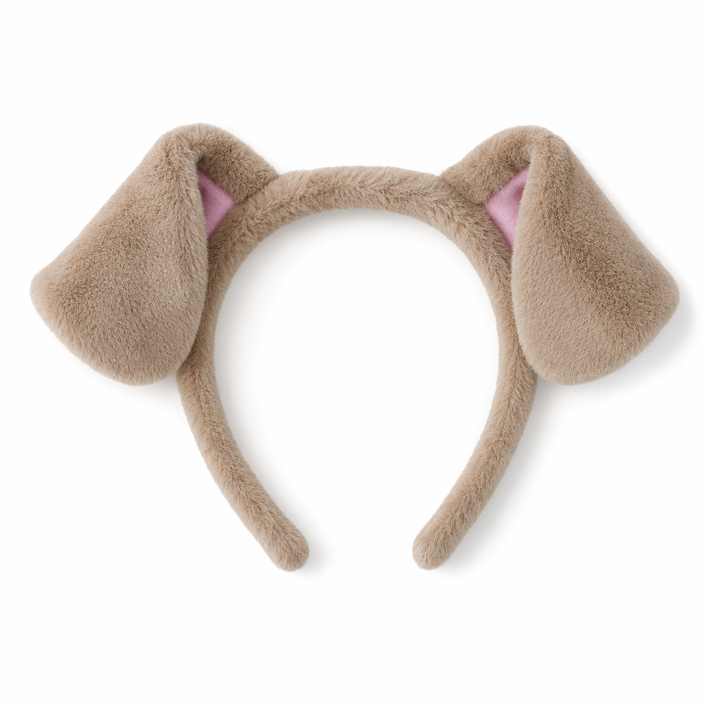 Dalmatian Dog Ears Costume Headband Khaki