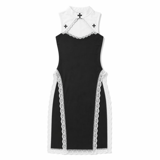 Daring Anime Roleplay Outfit - Cosplay Uniform Black