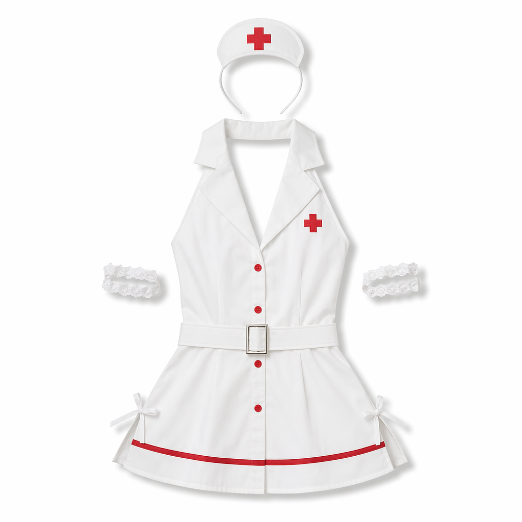 Irresistible Anime Nurse Costume Outfit White