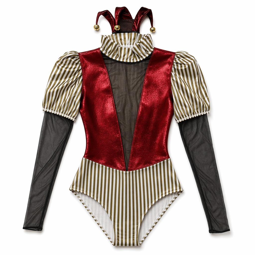 Adult Joker Villain Cosplay Outfit Red