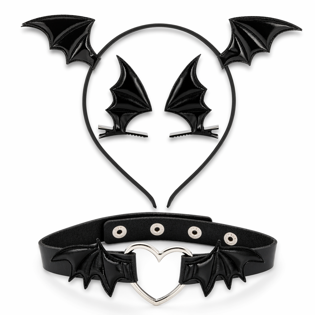 Amorino Bat Wings Hair Accessories Black