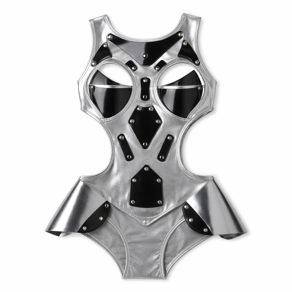 Adult Astronaut Cosplay Outfit - Metallic Silver