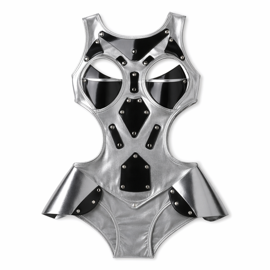 Adult Astronaut Cosplay Outfit - Metallic Silver