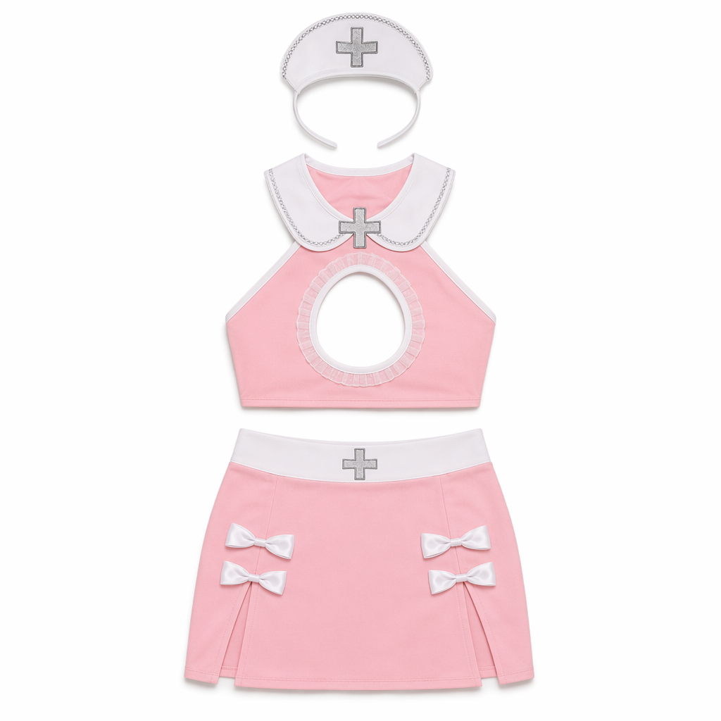 Nurse Costume Roleplay Outfit Pink