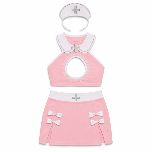 Nurse Costume Roleplay Outfit Pink