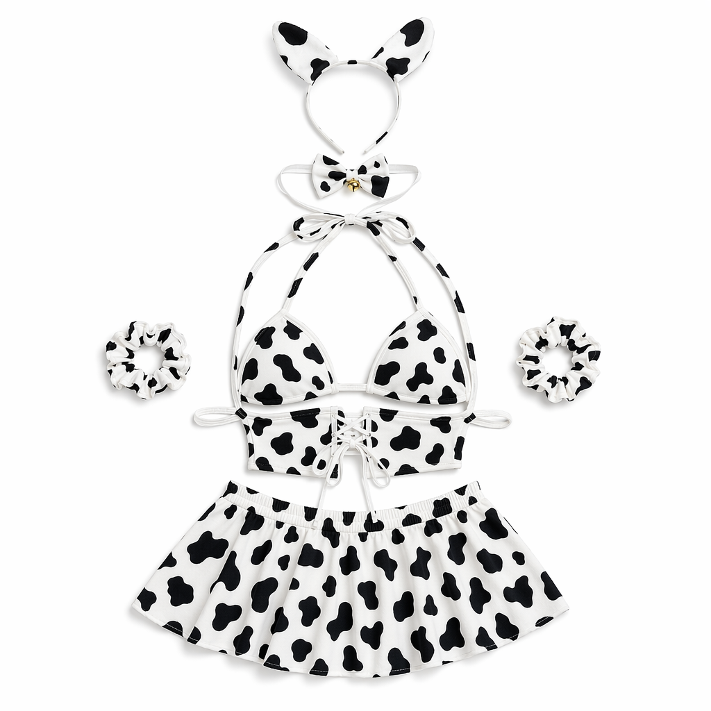 Plus Size Cow Cosplay Outfit White
