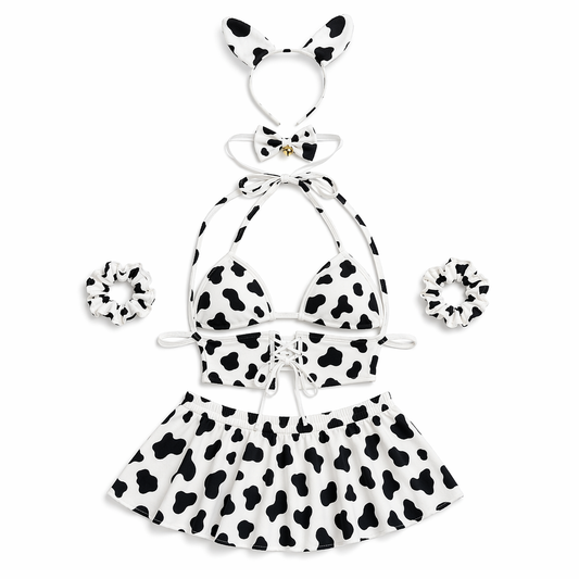 Plus Size Cow Cosplay Outfit White