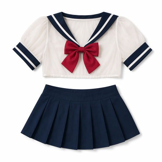 Sailor Costume Set for Women Blue