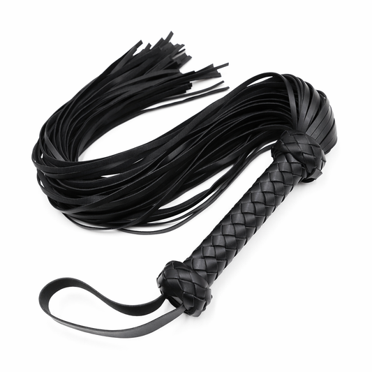 Faux Leather Riding Crop: Whip Cosplay Accessory Black