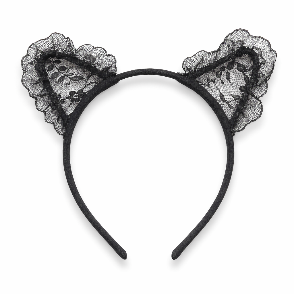Cute Headband with Cat Ears Black 4