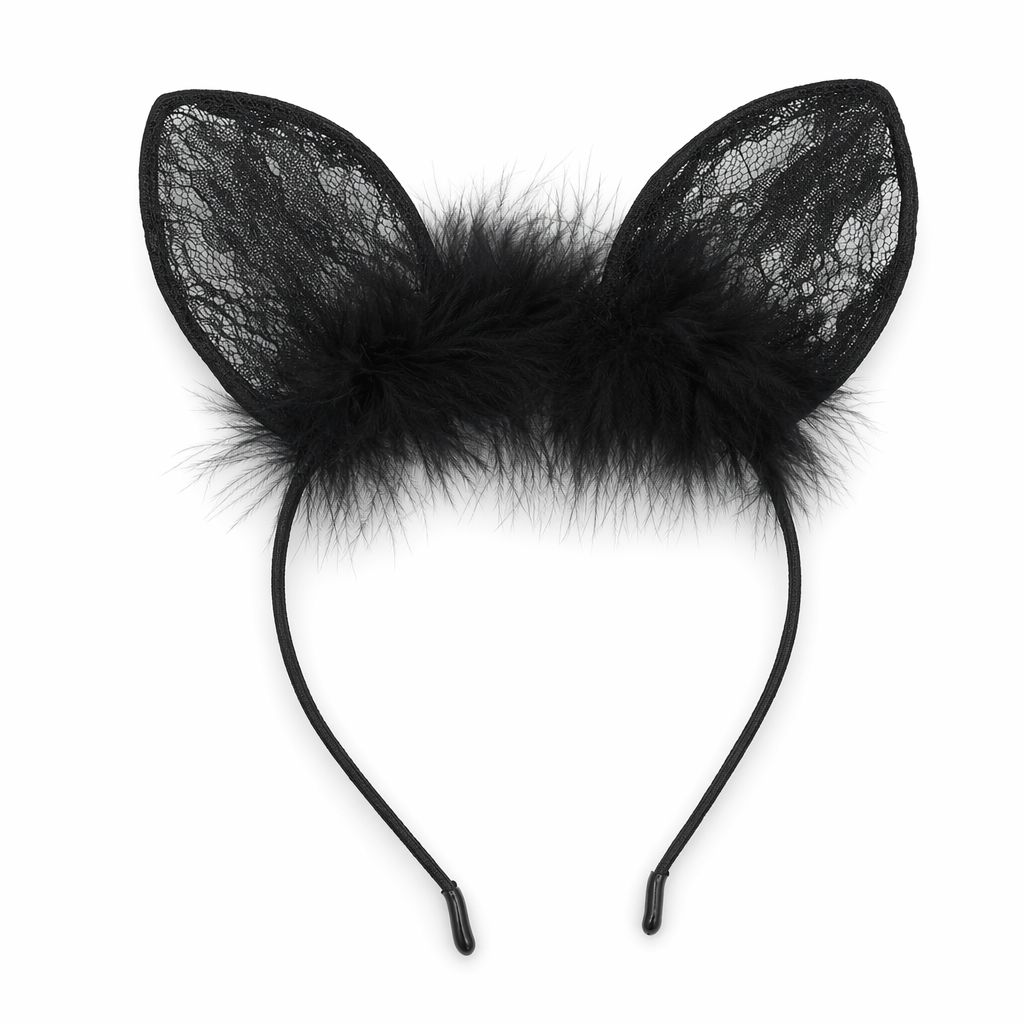 Cute Headband with Cat Ears Black 1
