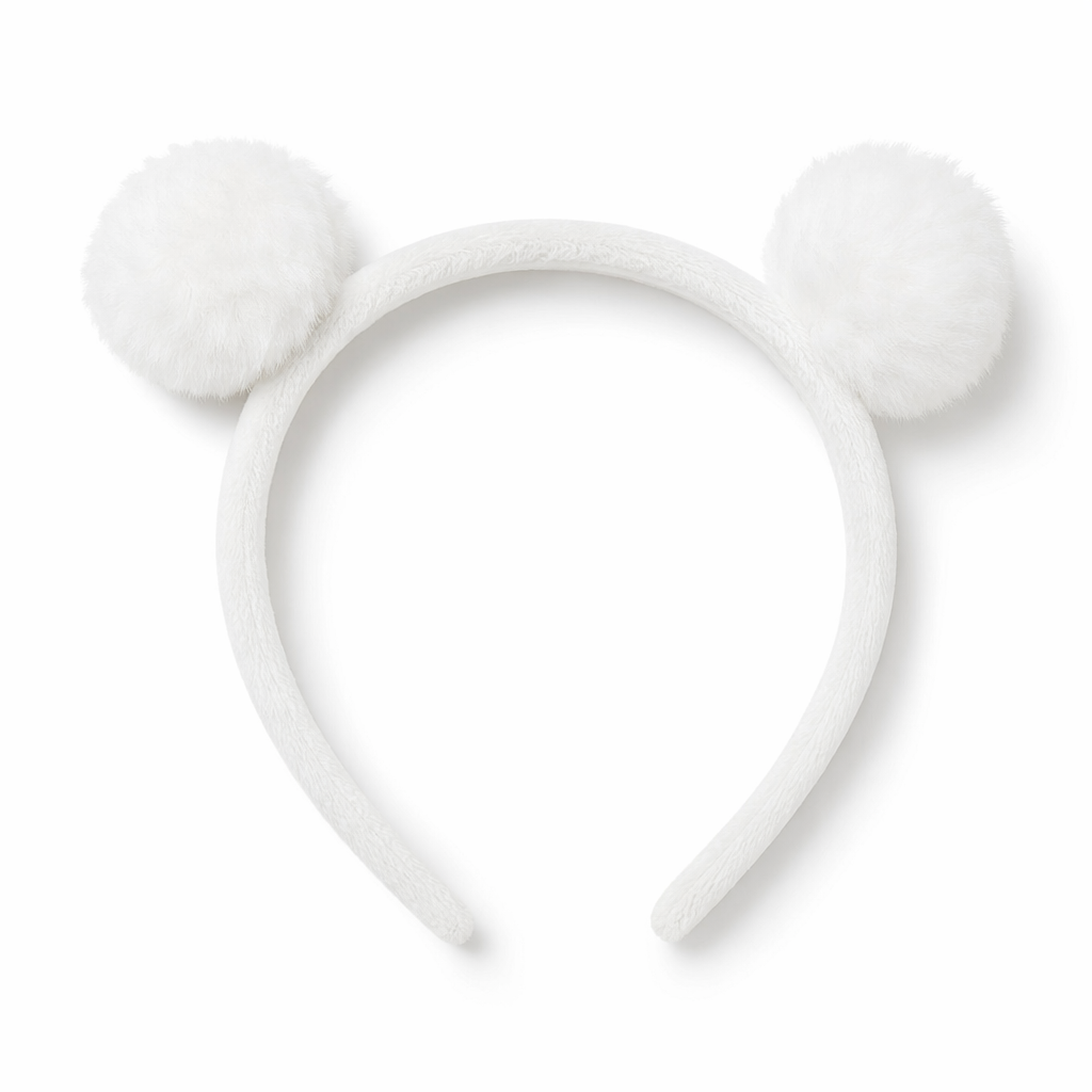 Cute Headband with Cat Ears White 4