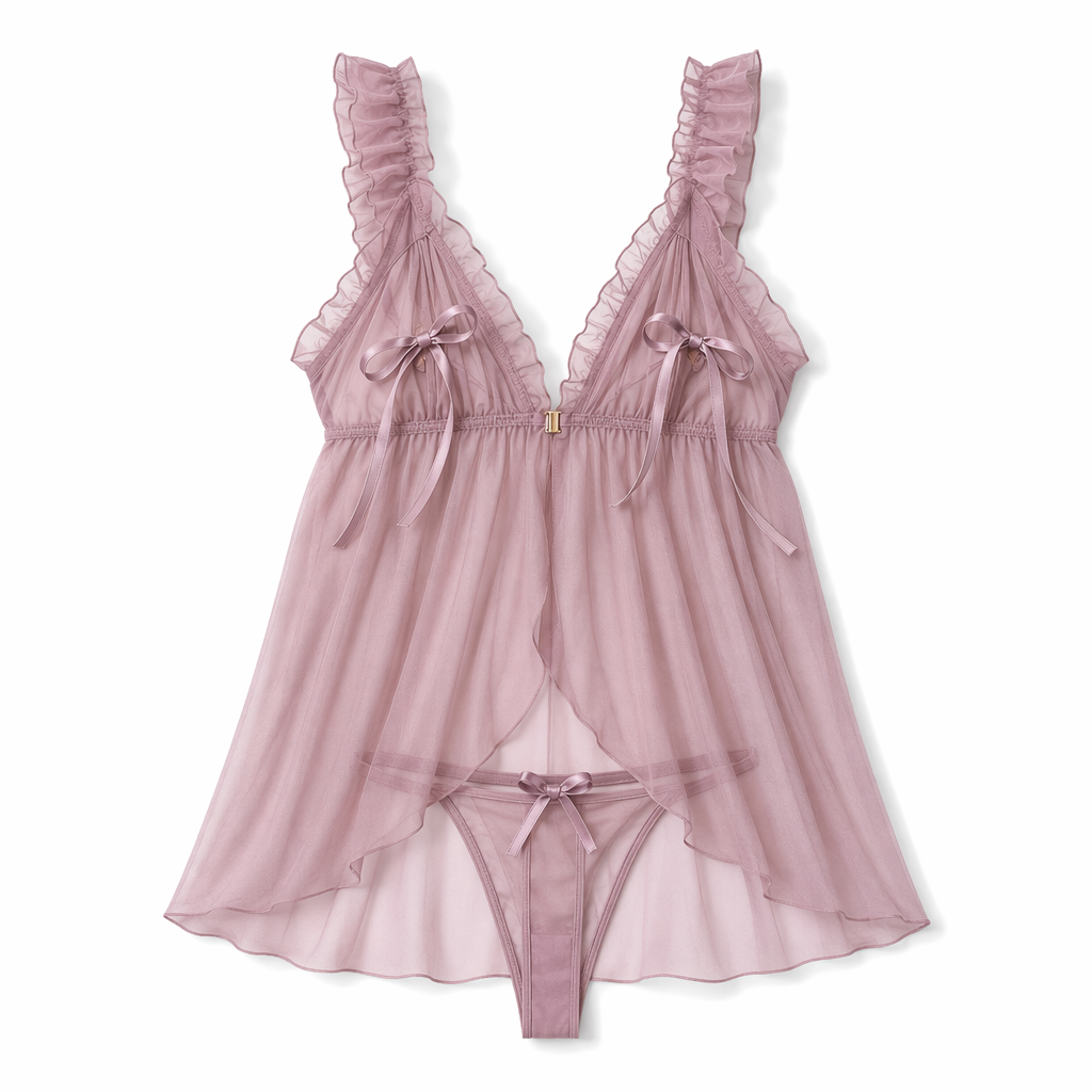 Mesh Peek-A-Boo Cami Purple