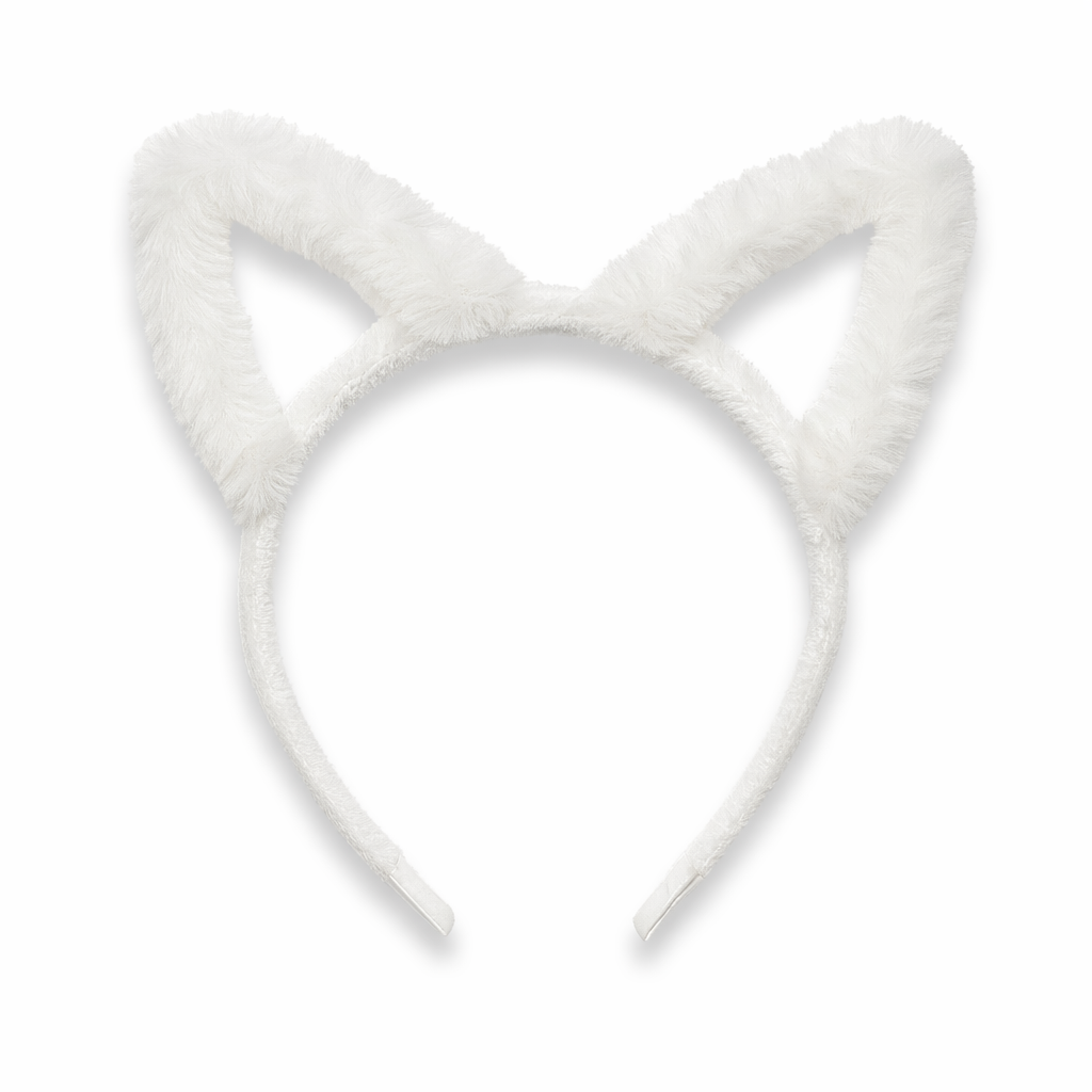 Cute Headband with Cat Ears White 3