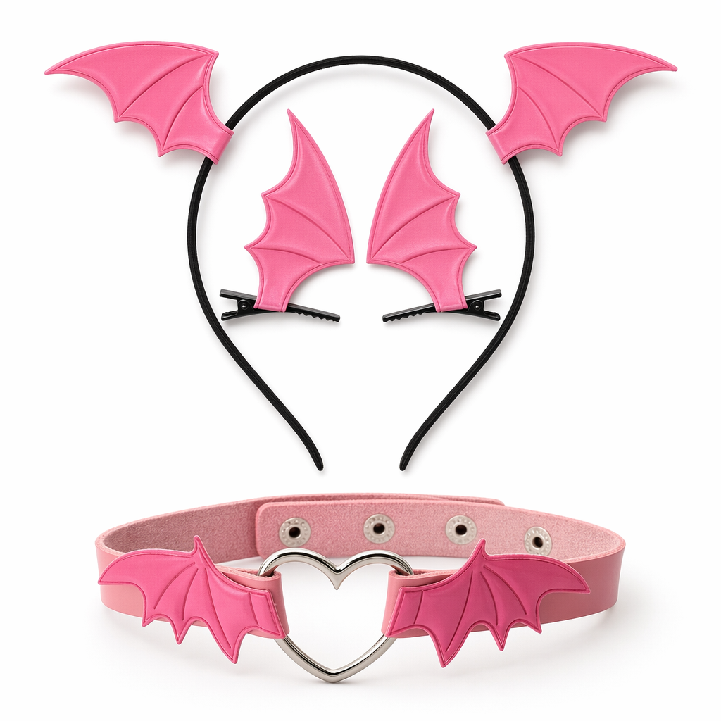 Amorino Bat Wings Hair Accessories Pink