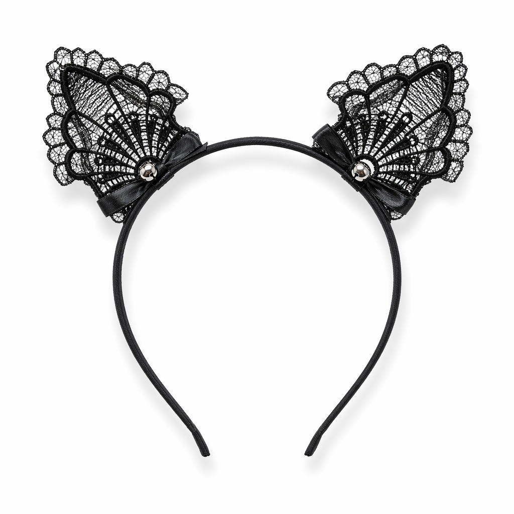 Cute Headband with Cat Ears Black 5