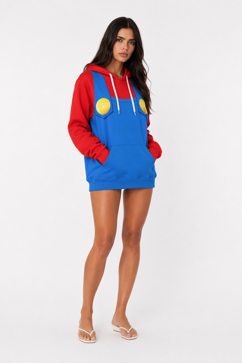 UniIrresistible Japanese Game Cosplay Hoodie Blue