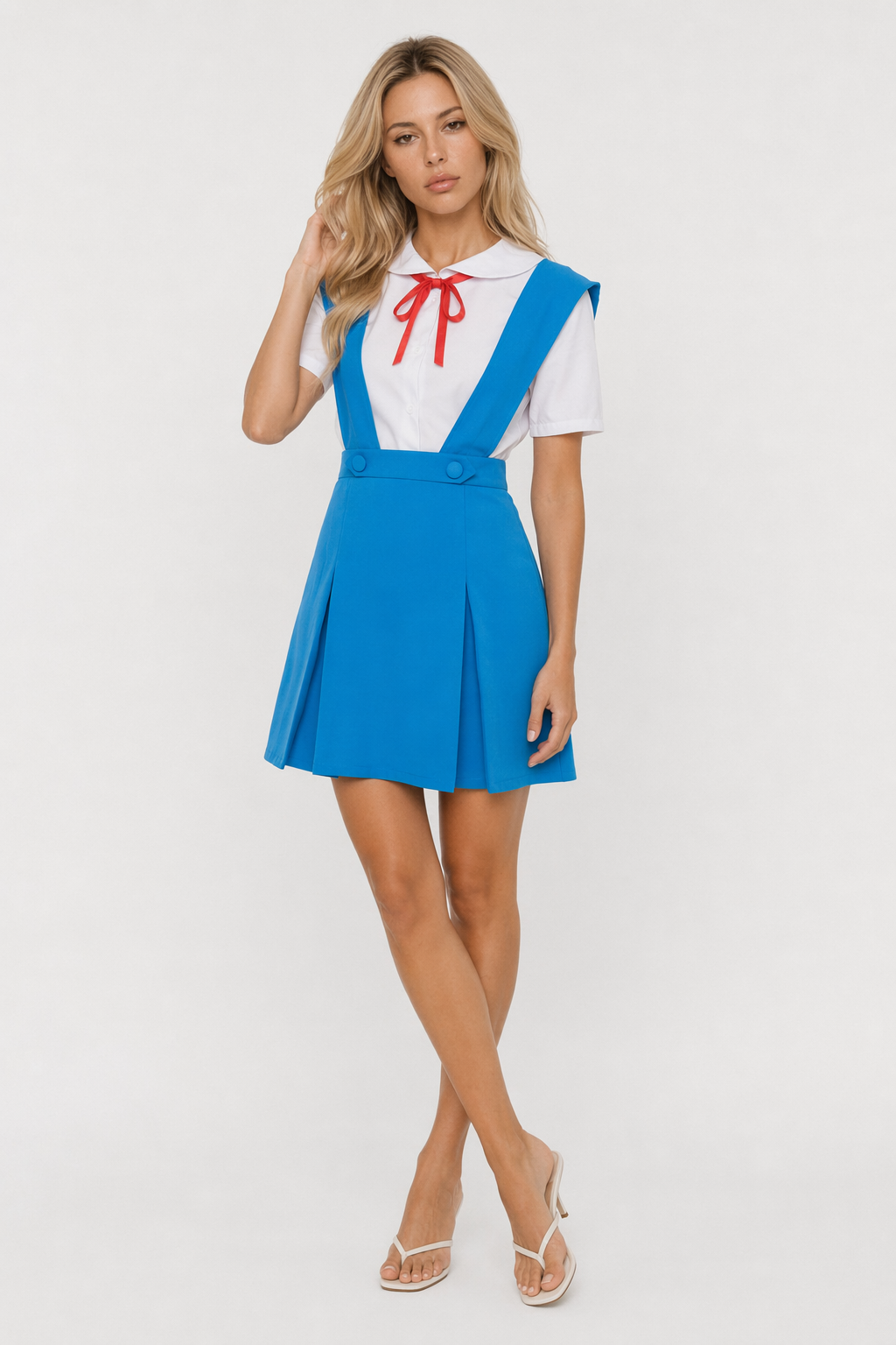 Asuka & Rei Anime School Cosplay Blue