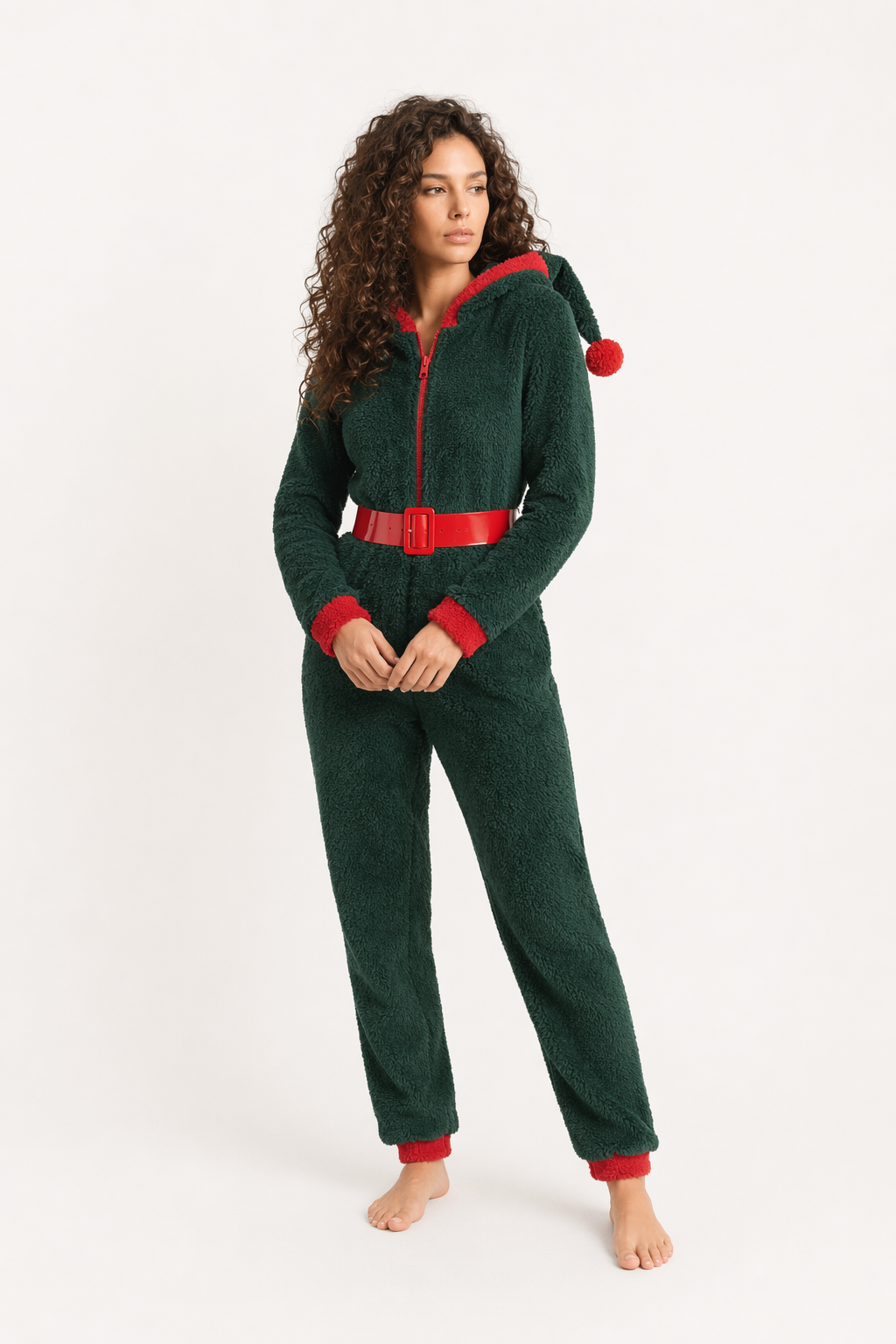 Christmas Elf Onesie: Cozy Cosplay Dark Green