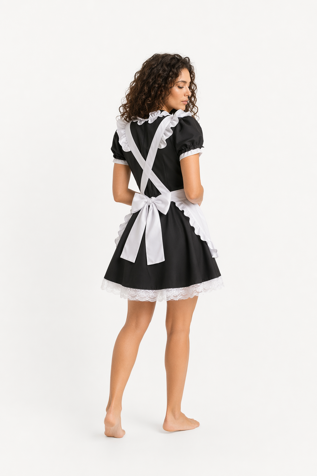 Cute Lolita Cat Maid Costume Black