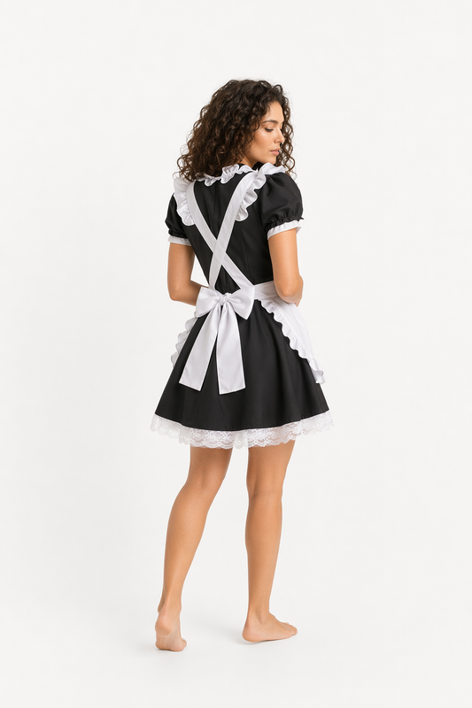 Cute Lolita Cat Maid Costume Black