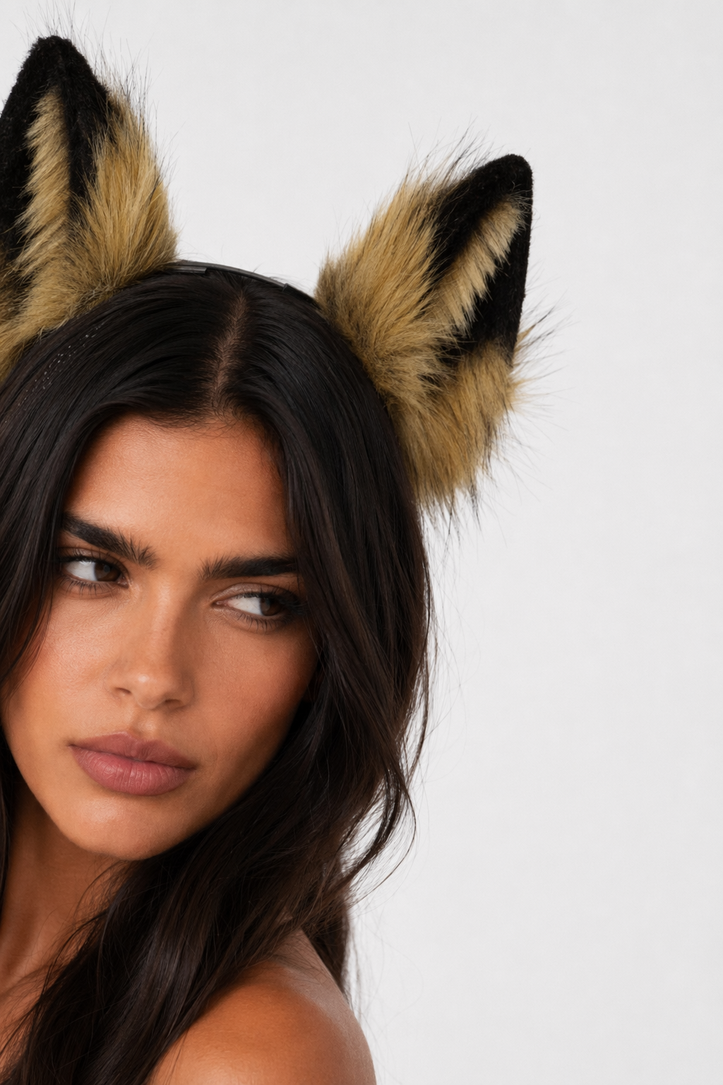 Fur Cat Ears Headband - Cosplay Party Accessory Yellow
