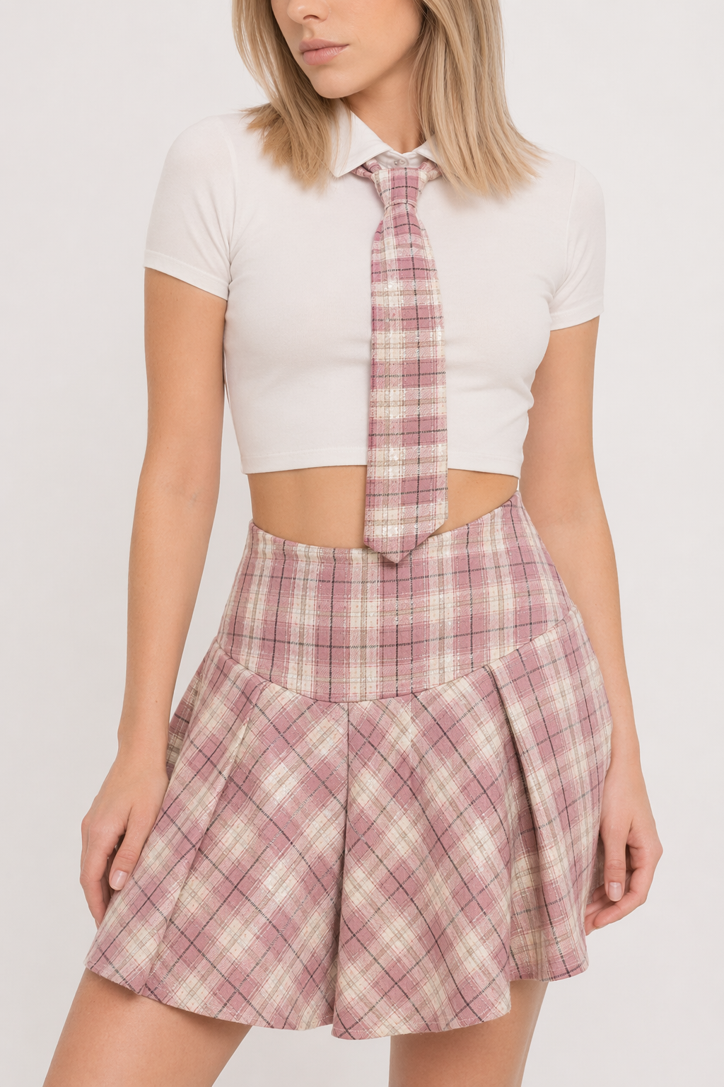 Anime School Girl Costume Set: Amorino Pink