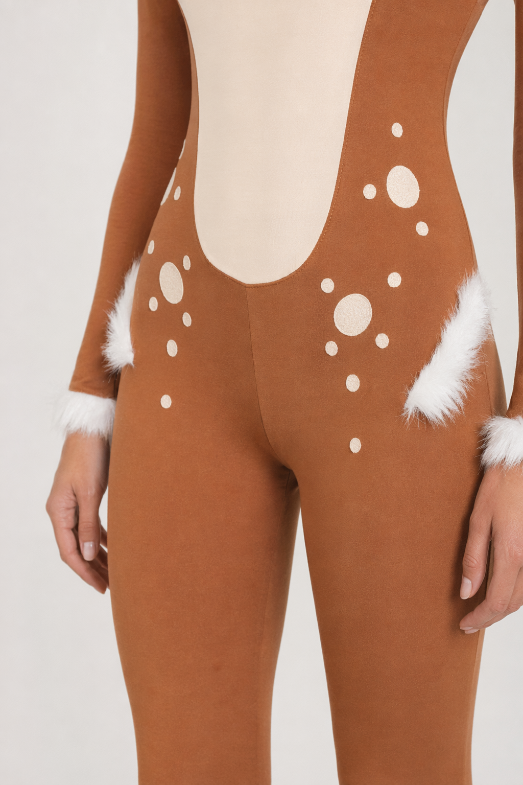 Women's Christmas Deer Cosplay Suit Brown