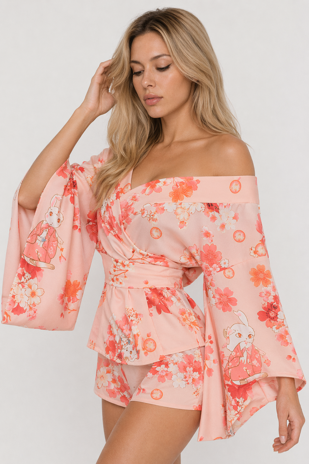 Japanese Cute Bandage Kimono Pajamas M