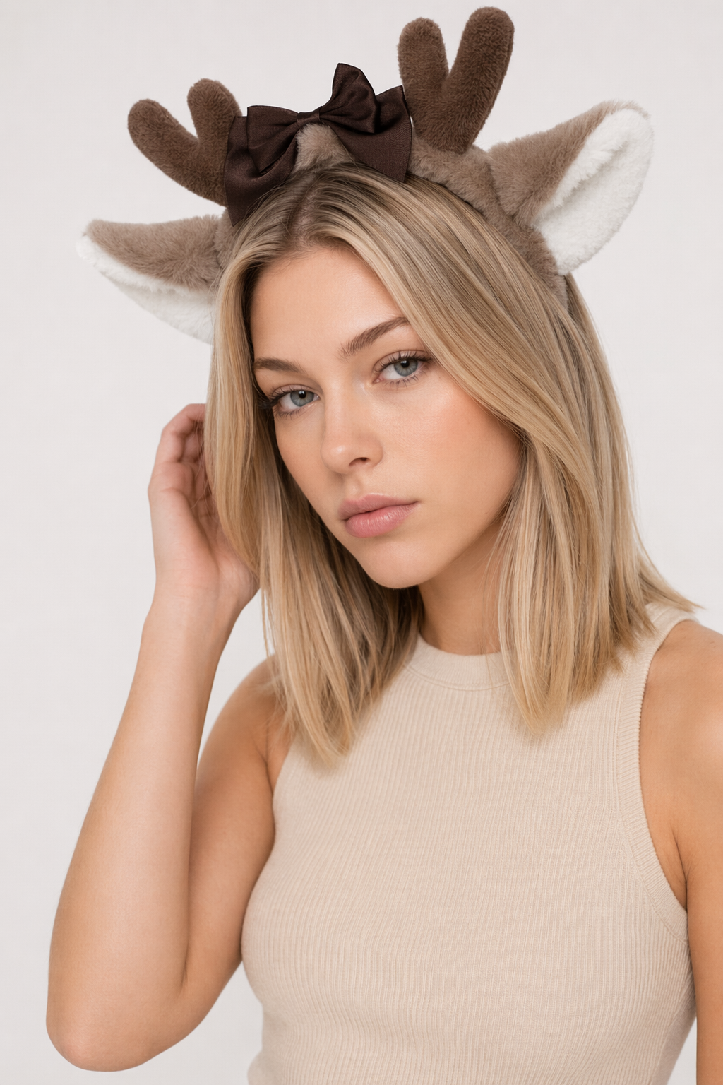 Xmas Party Reindeer Costume - Adults Elk Headpiece B