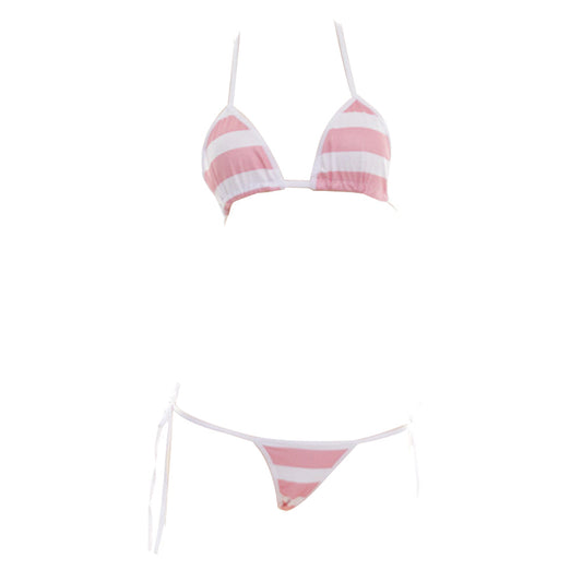 Striped Anime Cosplay Bikini Set