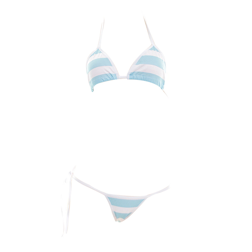 Striped Anime Cosplay Bikini Set