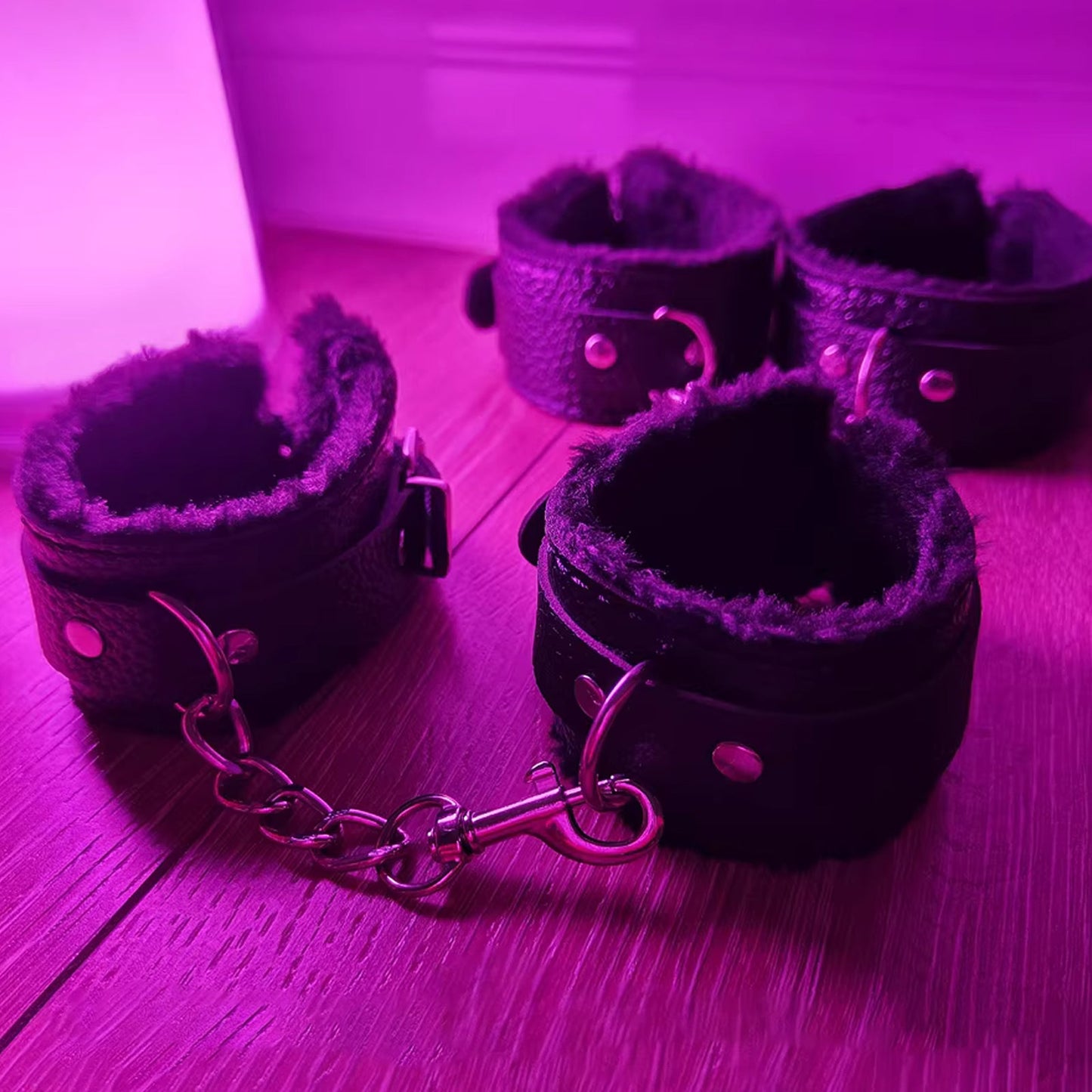 Furry Cosplay Handcuffs with Adjustable Buckle