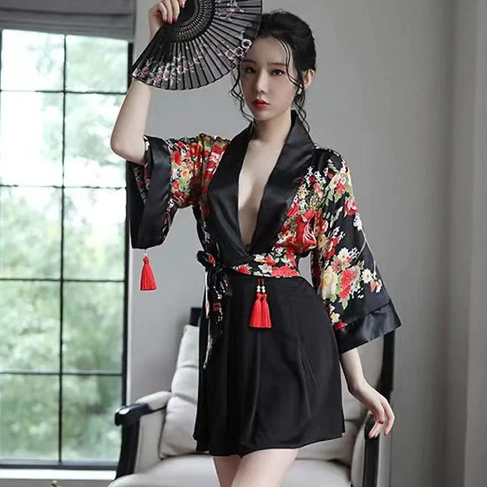 Irresistible Floral Kimono Lingerie