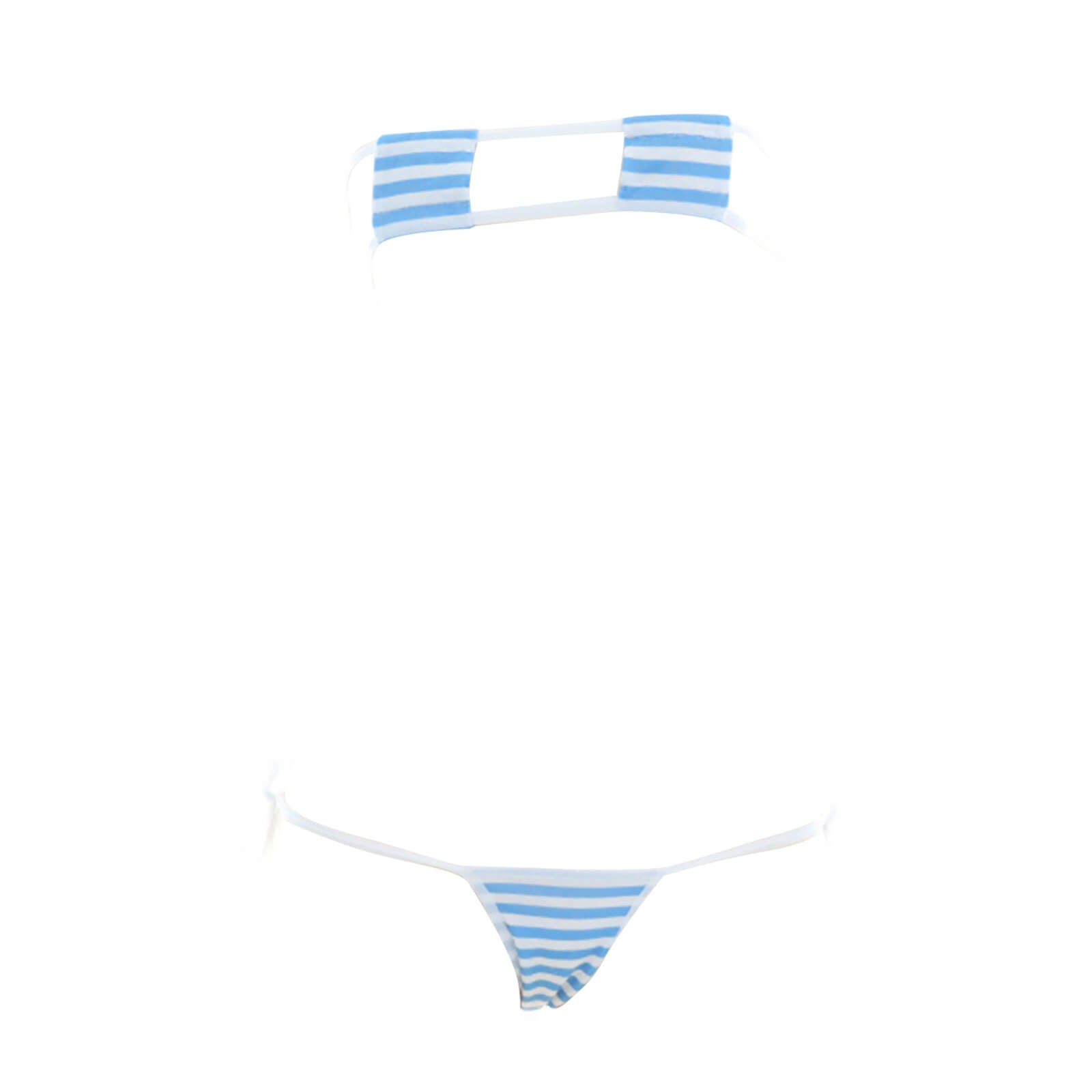 Sexy Anime Stripe Cosplay Lingerie Cute Micro Bikini Set Kawaii Bra and Panty