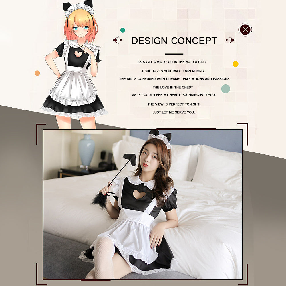 French Maid Cat Cosplay Lingerie