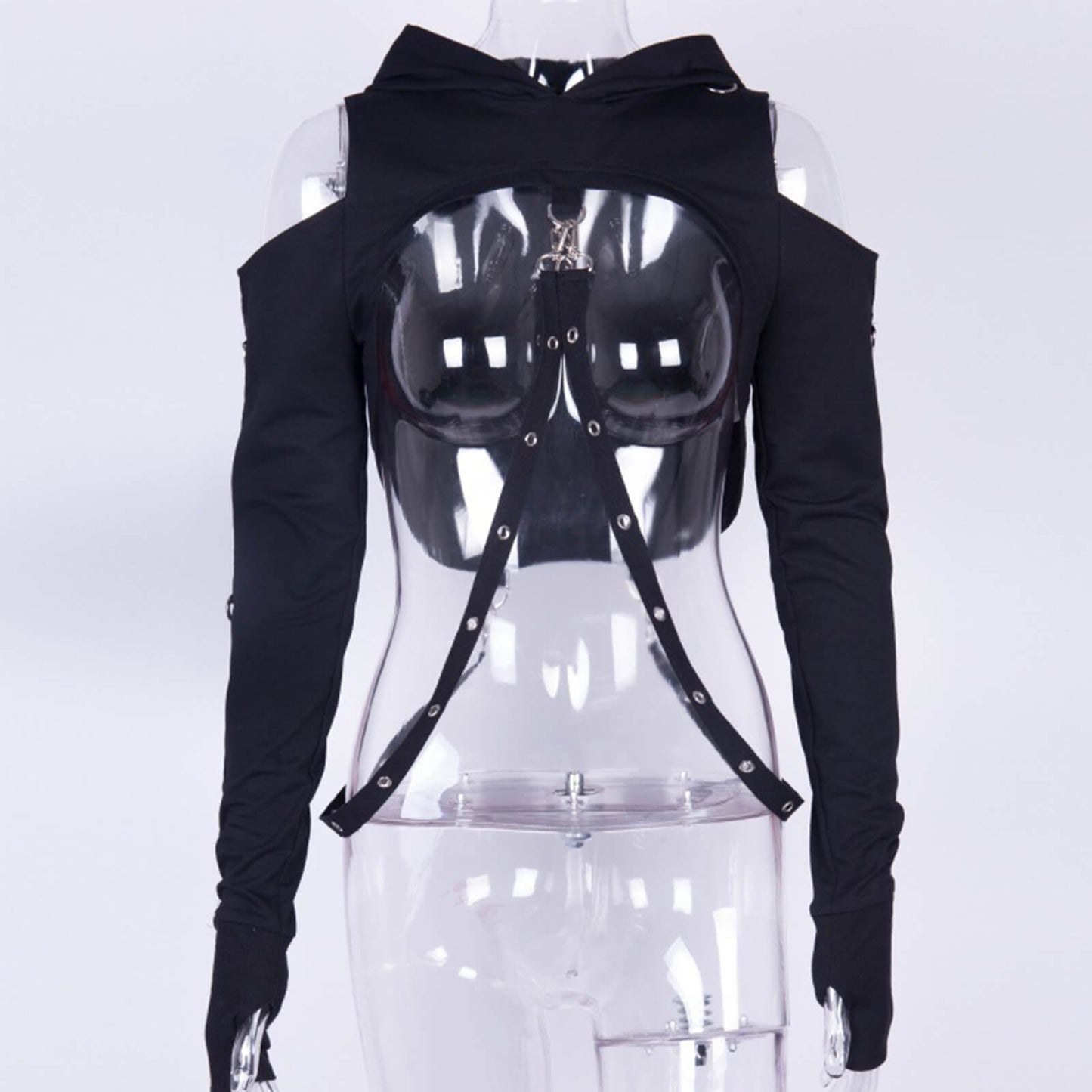 Gothic Street Hoodie Halloween Crop