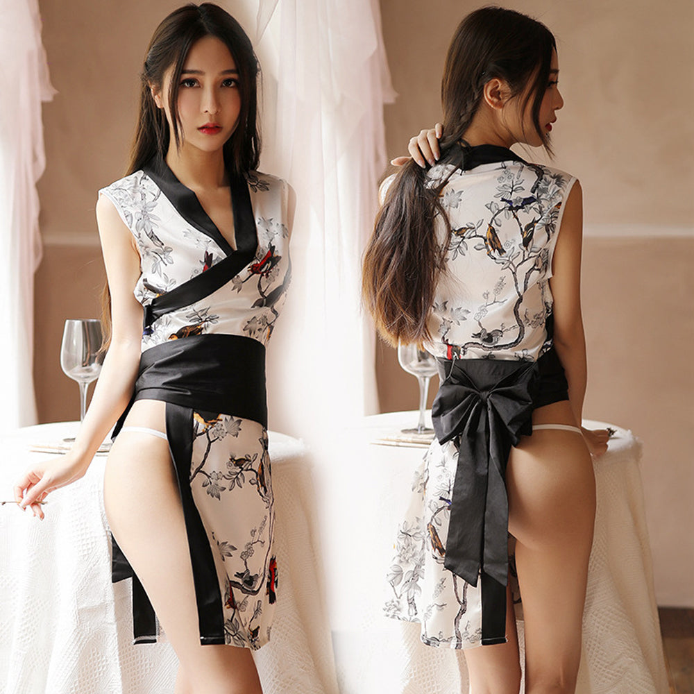 Anime Cosplay Cheongsam Bathrobe Split