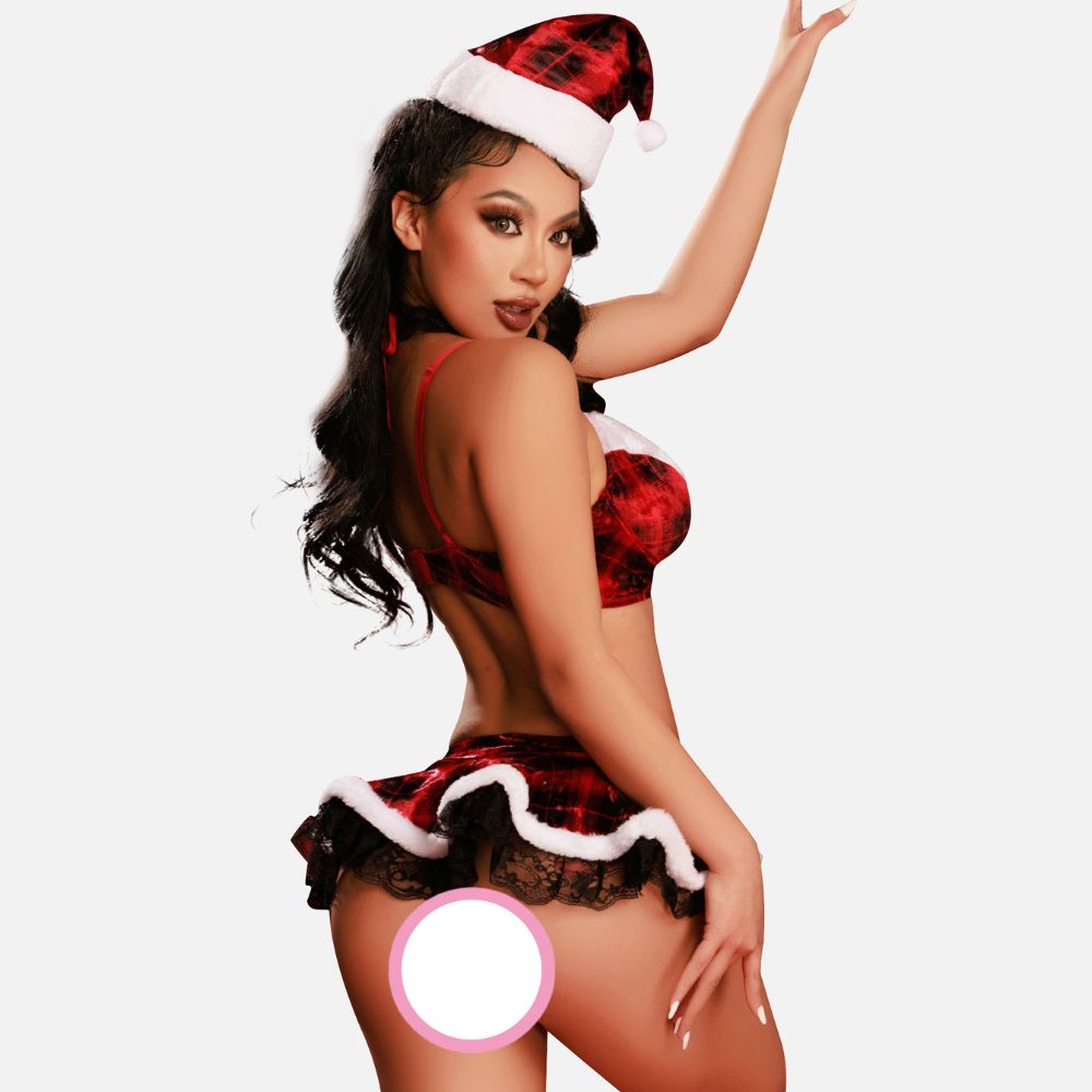 Santa Lingerie Set: Mrs. Claus Inspired Skirt Set